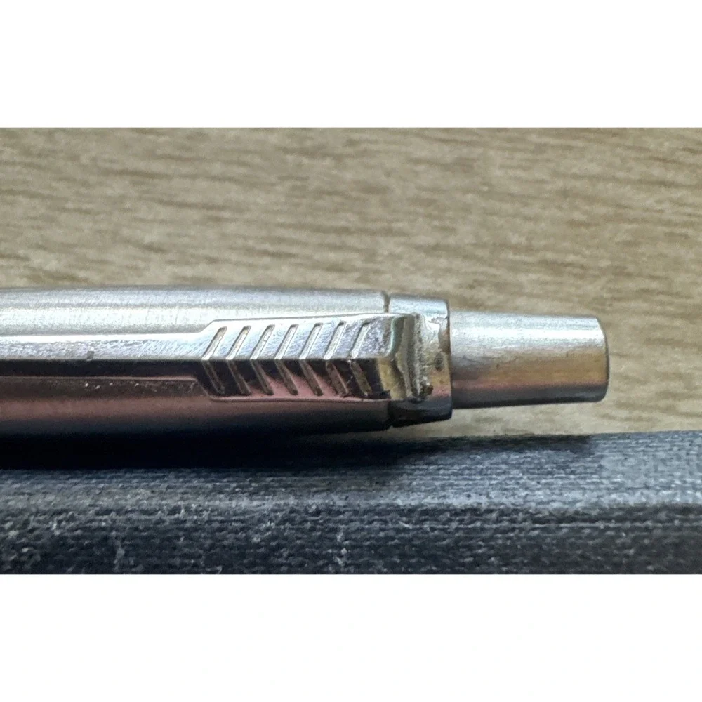 Vintage Parker T-Ball Jotter Dark Black/Silver Pen w/Halo & Arrow Late 80's-90's